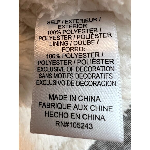 Bobeau Jacquard Zip Up Jacket Grey Star Womens XL Fleece Lined Hoodie Pocket NWT - Picture 5 of 7